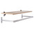 Wall-Mounted Wooden Shelf with Hanging Rail - W900mm