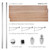 Wall-Mounted Wooden Shelf with Hanging Rail - W1800mm