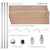 Wall-Mounted Wooden Shelf with Hanging Rail - W2700mm