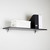 Black Wall Shelf With Chrome Clips
