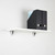 White Wall Shelf With Chrome Clips