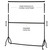 2-Tier Black Heavy-Duty Clothes Rail