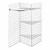 6ft Freestanding Grid Mesh Display Bundle - 3 x Panels, 2 x Hanging Rails, 4 x Wire Shelves