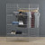 6ft Freestanding Grid Mesh Display Bundle - 3 x Panels, 2 x Hanging Rails, 4 x Wire Shelves