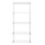 Flexx White Wire Shelf System - H2100mm - 5 Shelves