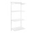 Flexx White Shelf System - H1500mm - 3x Wooden & 1x Wire Shelves