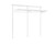 Flexx White Wire Shelf System & Clothes Rail- H1200mm