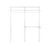Flexx White Wooden Shelf System with Clothes Rail & Trouser Rack- H1500mm