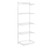 Flexx White Wire 4 Shelf System with Basket- H2100mm