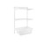 Flexx White Wire 2 Shelf System with Wire Mesh Basket- H1200mm