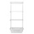Flexx White Wire 3 Shelf System with Wire Mesh Basket- H1500mm