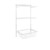 Flexx White Wooden 2 Shelf System with Basket- H1200mm