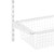 Flexx White Wooden 3 Shelf System with Wire Basket- H1500mm