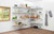 Flexx White Wooden 3 Shelf System with Wire Basket- H1500mm