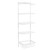 Flexx White Wooden 4 Shelf System with Basket- H2100mm