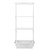 Flexx White Wooden 3 Shelf System with Wire Mesh Basket- H1500mm
