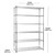 6 Tier Chrome Wire Shelving Unit - H1800 x W1200 x D450mm