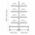 Silver Retail Shelving Modular Gondola Unit - 8 x 370mm Shelves - H1400mm