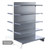 Silver Retail Shelving Modular Gondola Unit - 8 x 370mm Shelves - H1400mm