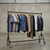 Reinforced Black Heavy-Duty Clothes Rail With 2 Braked and 2 Unbraked Heavy Duty Wheels