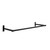 1m Black Wall-Mounted Hanging Clothes Rail with 2 Support Arms