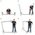 5 x Black Heavy-Duty Clothes Rails