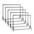 5 x Black Heavy-Duty Clothes Rails