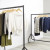 5 x Black Heavy-Duty Clothes Rails