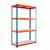 Blue & Orange Heavy Duty Warehouse Shelving With Steel Shelves - Up to 610Kg UDL Per Shelf - 2440mm High, 1830mm Wide