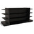 Black Retail Gondola Shelving - Run of 2 x H1400 x W1250mm Bays & 2 x End Bays - 18 Shelves