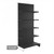 Black Retail Shelving Modular Wall Unit Extension Bay - 4 x 370mm Shelves