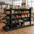 Black Retail Gondola Shelving - 2 x H1800 x W1250mm Bays & 2 x End Bays - 24 Shelves