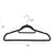 Black Velvet Ultra-Slim Hangers with Accessory Bar - Trouser Bar and Shoulder Notches