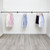 3m Alcove Black Hanging Clothes Rail with 2 Wall-fix Arms