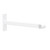 3m Alcove White Hanging Clothes Rail with 2 Wall-fix Arms