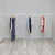 3m Alcove White Hanging Clothes Rail with 2 Wall-fix Arms