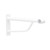 2m Heavy Duty Alcove White Hanging Clothes Rail with 1 Support Arms
