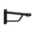 1m Heavy Duty Black Wall-Mounted Hanging Clothes Rail with 2 Support Arms
