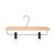 Natural Beech Wood Ultra-Slim Straight Trouser Hangers with Black Hook & Clips