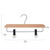 Natural Beech Wood Ultra-Slim Straight Trouser Hangers with Black Hook & Clips