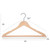 Natural Beech Wood Ultra-Slim Flat Hangers with Trouser Bar and Shoulder Notches