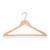 Natural Beech Wood Ultra-Slim Flat Hangers with Trouser Bar and Shoulder Notches