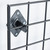 Black 4ft Wall-Mounted Grid Mesh Display with 2 x Wire Baskets