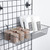 Black 4ft Wall-Mounted Grid Mesh Display with 2 x Wire Baskets