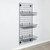 Black 5ft Wall-Mounted Grid Mesh Display with 3 x Wire Baskets