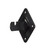 Black 6ft Wall-Mounted Grid Mesh Display with 4 x Wire Baskets