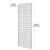 Black 6ft Wall-Mounted Grid Mesh Display with 4 x Wire Baskets