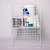 White Rectangle Collapsible Dump Bin With Adjustable Base