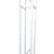 Gloss White Clothes Rail Display Stand - 4 Straight Arms