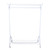 Gloss White 4ft Heavy-Duty Clothes Rail With Top and Bottom Shelf